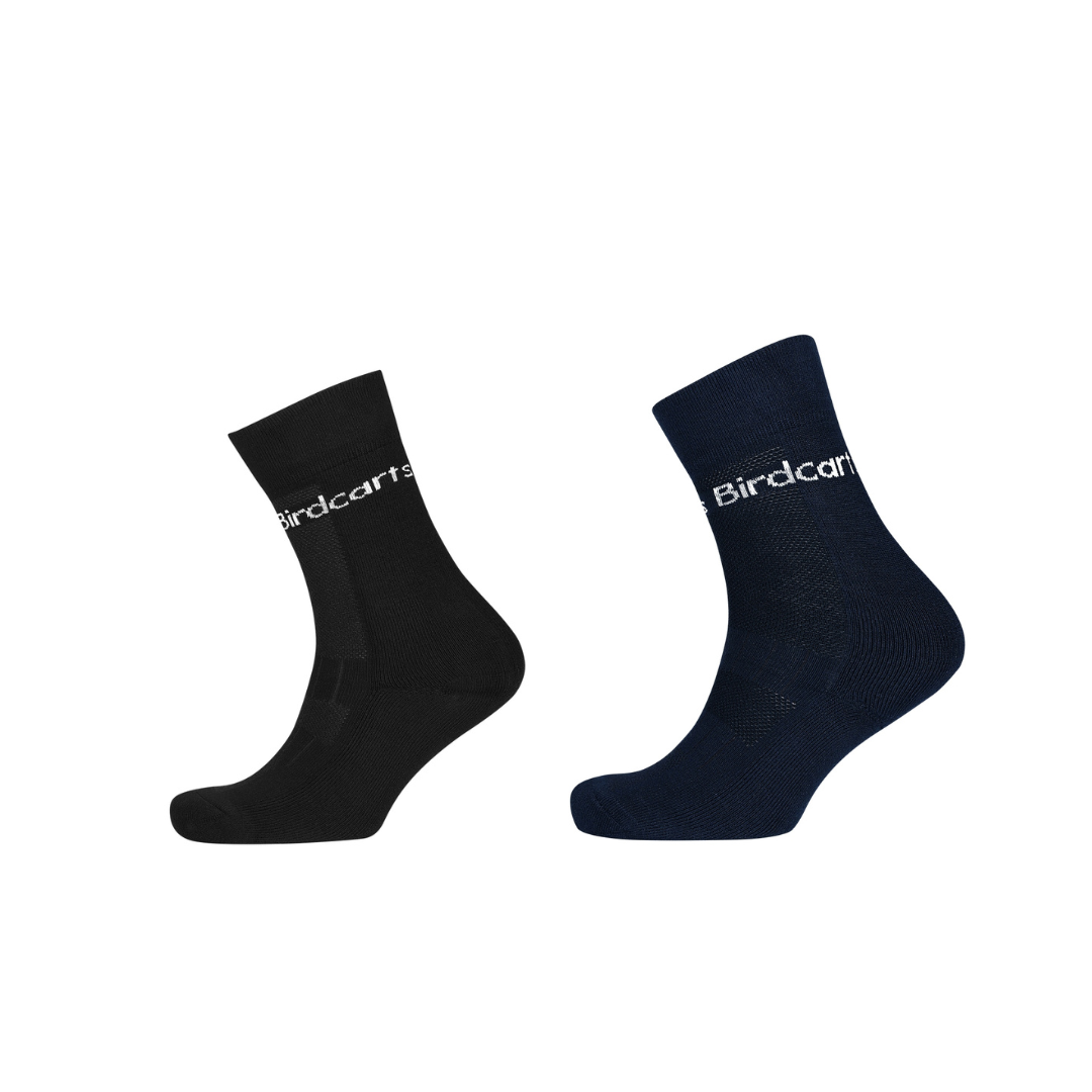 2 Pairs Bamboo Diabetic Socks -  (Black & Navy Blue)