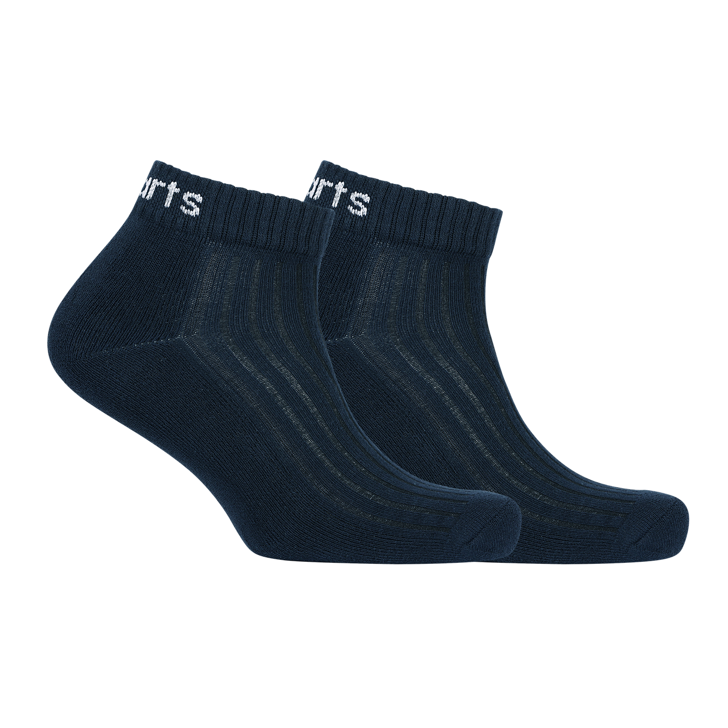 5 Pairs Ankle Socks - Ribbed (Black, Navy Blue, White, Grey & Dark Grey)