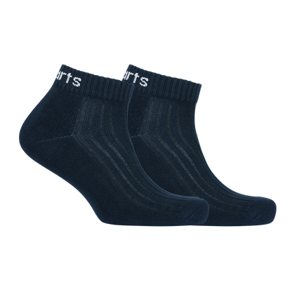 5 Pairs Ankle Socks - Ribbed (Black, Navy Blue, White, Grey & Dark Grey)