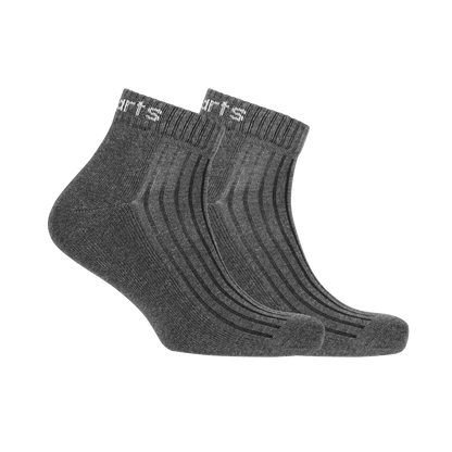 5 Pairs Ankle Socks - Ribbed (Black, Navy Blue, White, Grey & Dark Grey)