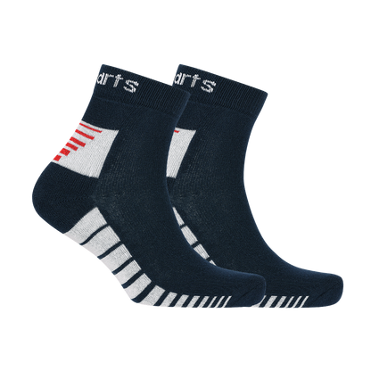 3 Pairs Ankle Socks - Coloured (Black Red, Black Grey & Navy Blue White)